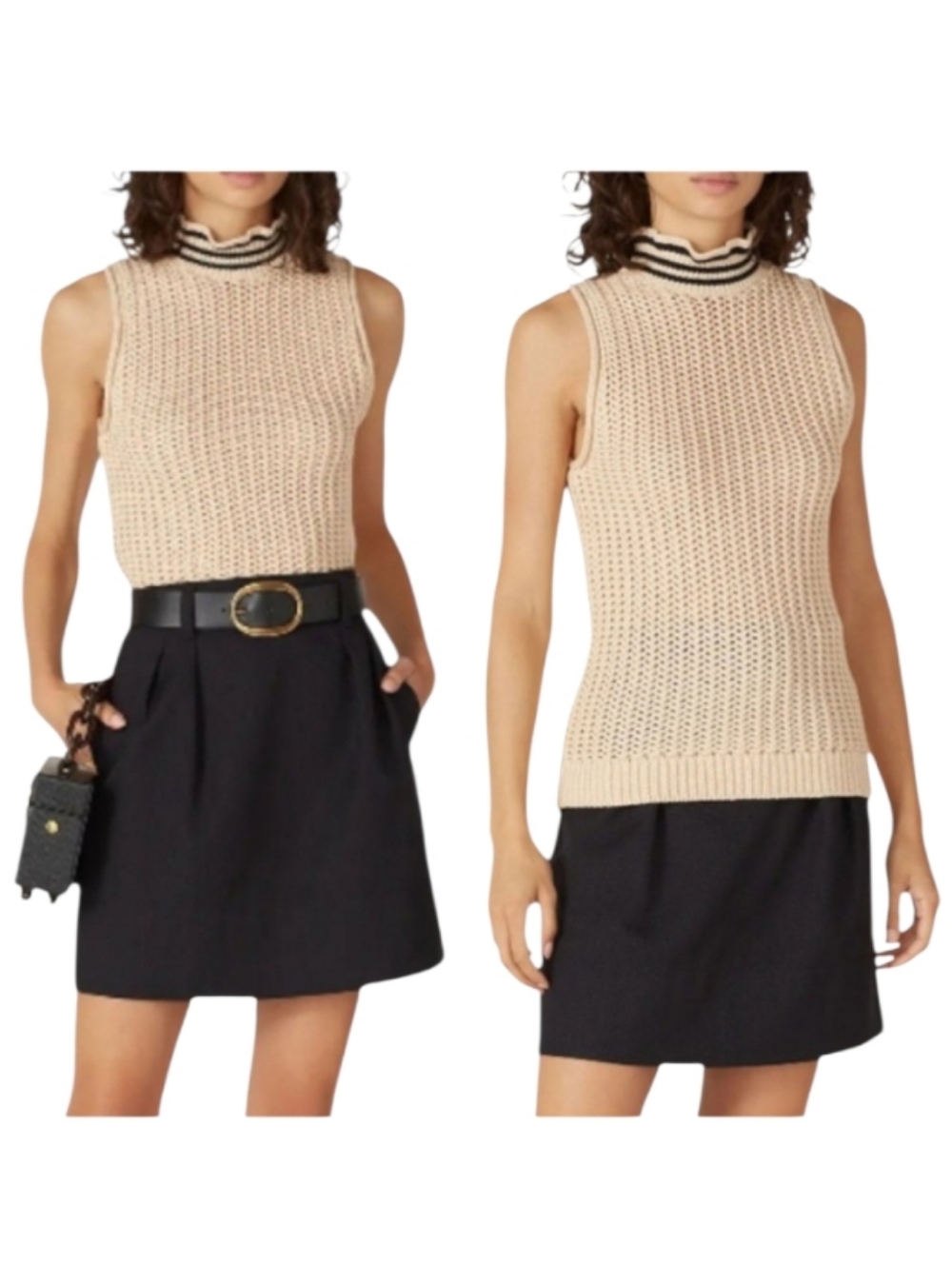 J. Crew Ruffle Collar Shell Top